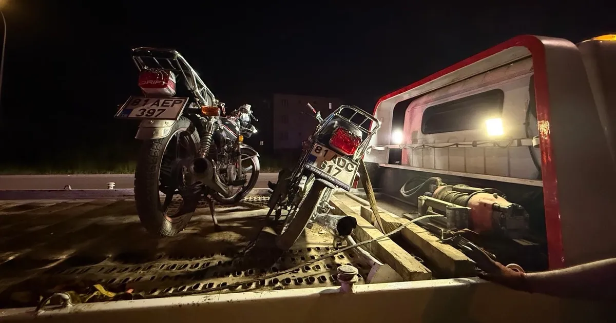 Düzce’de akrobasi yapan motosiklet sürücülerine ceza yağdı!