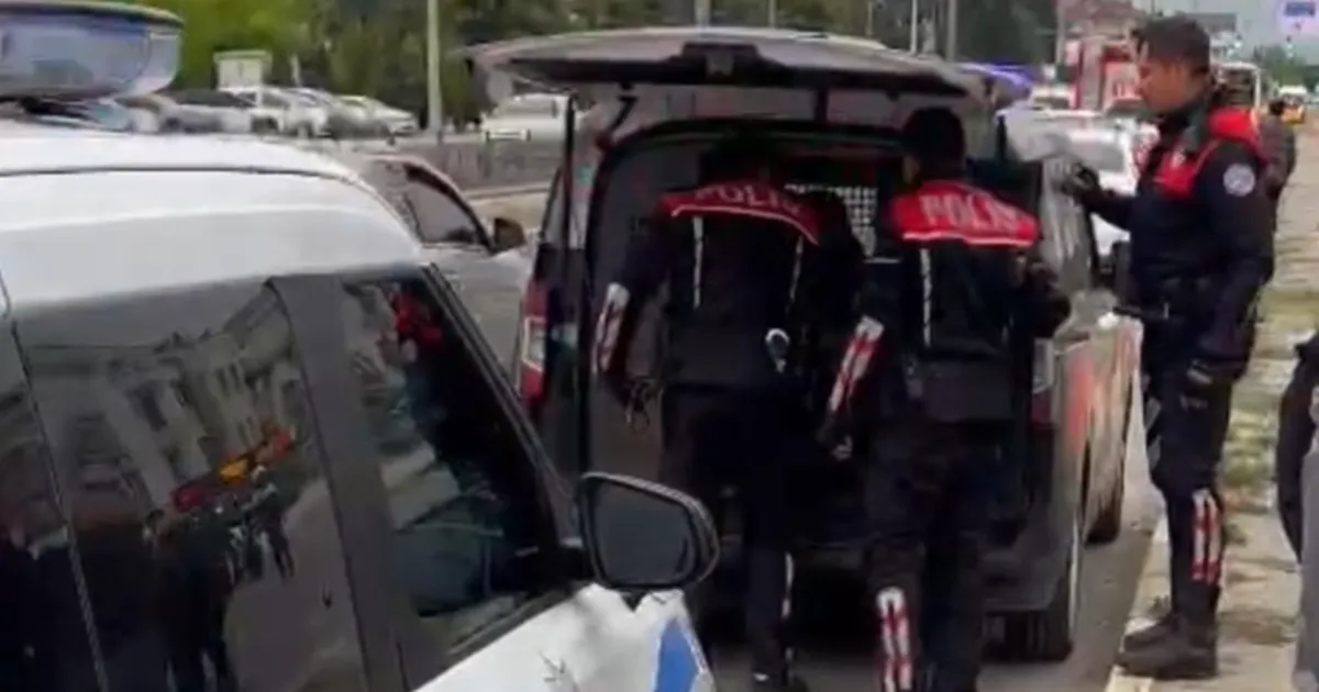 Düzce’de motosiklet sürücüsü polise saldırdı