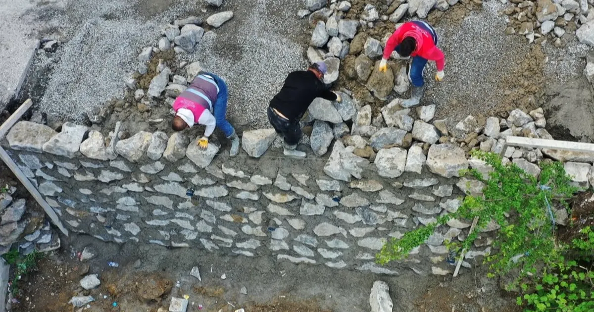 Ordu’da heyelan riskine karşı taş duvar önlemi